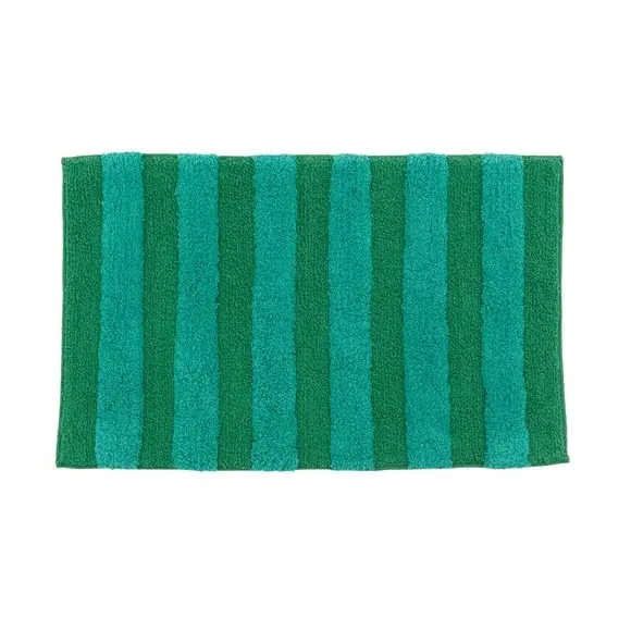Stripe Tufted Bath Mat - Green, Cotton
