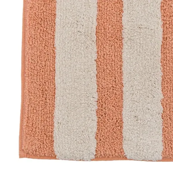 Stripe Tufted Bath Mat - Peach, Cotton
