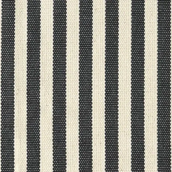 Striped Armchair with Tailored Finish - Black