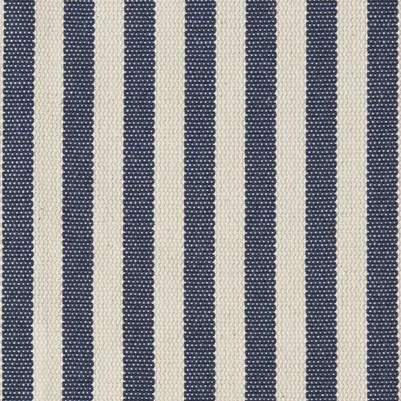 Striped Armchair with Tailored Finish - Navy
