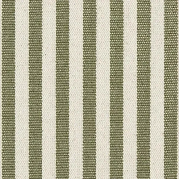 Striped Armchair with Tailored Finish - Olive