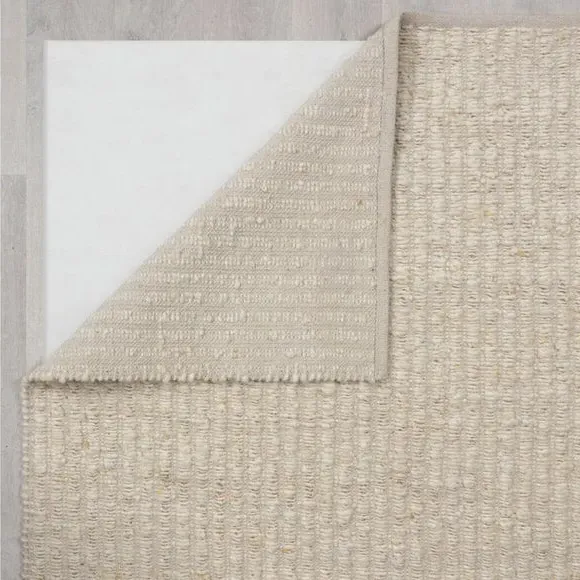 Striped Boucle Rug - Natural, Wool