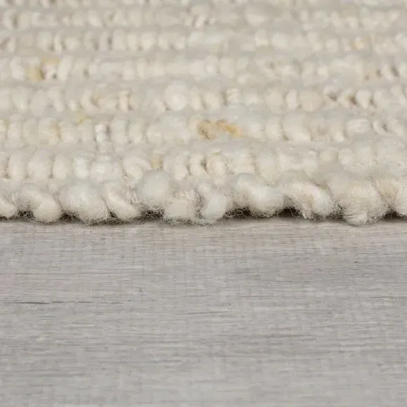 Striped Boucle Rug - Natural, Wool