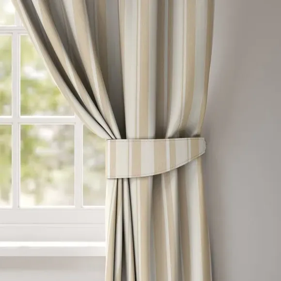 Striped Curtain Tieback - Linen image