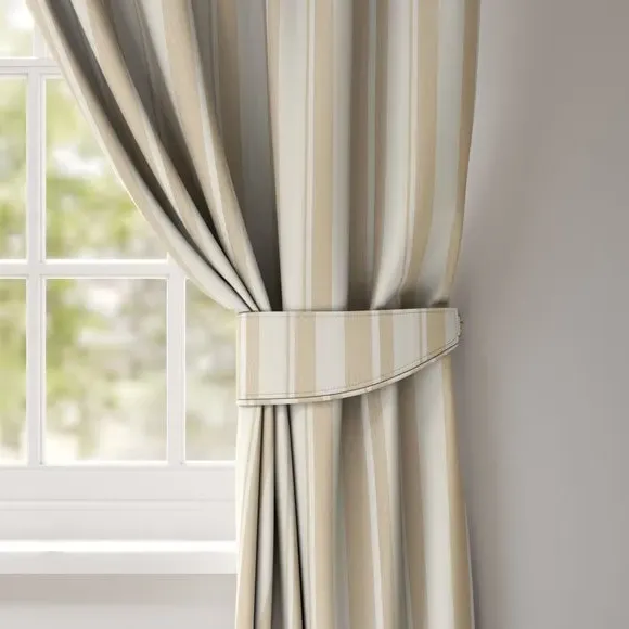 Striped Curtain Tieback - Linen