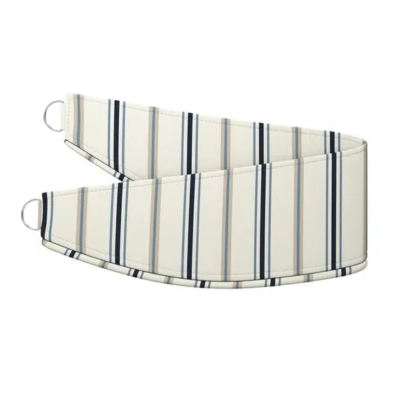 Striped Curtain Tieback - Navy, Cotton