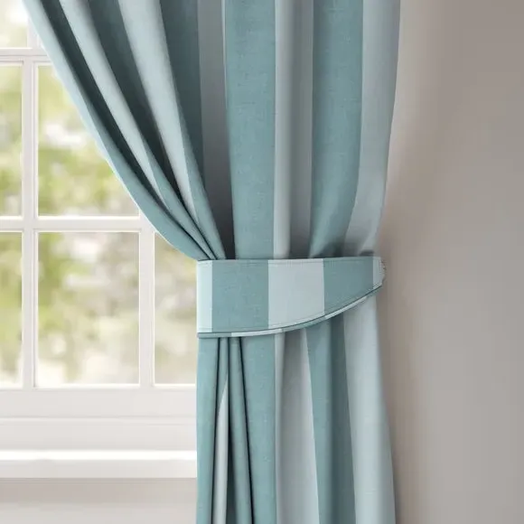 Striped Curtain Tieback - Seafoam, Polyester