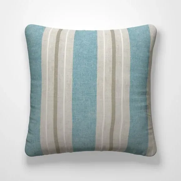 Striped Cushion Cover - Blue, Cotton