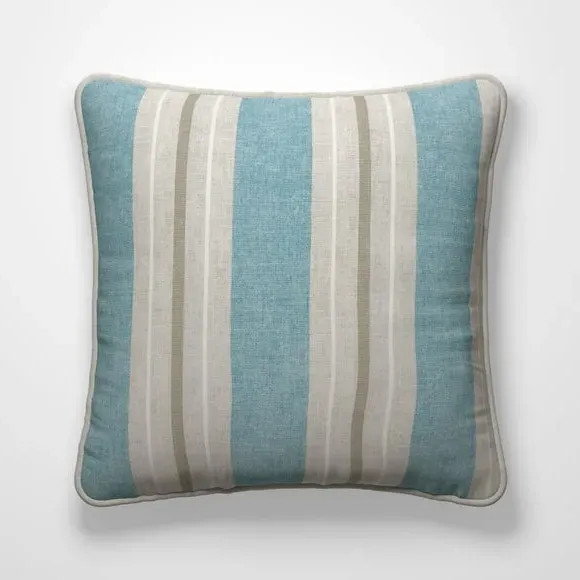 Striped Cushion Cover - Blue, Cotton