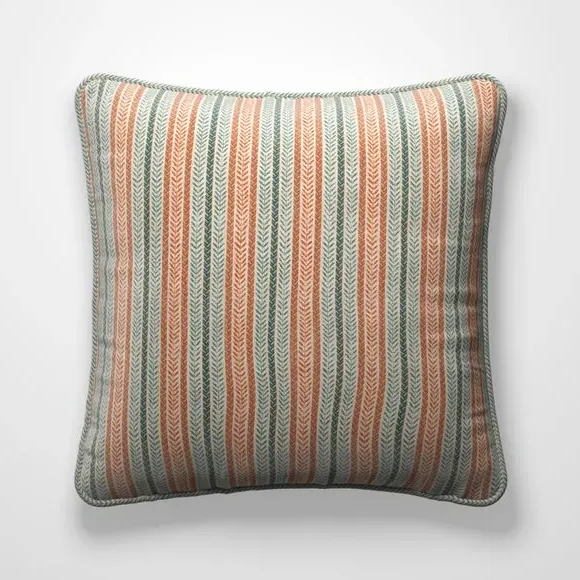 Striped Cushion Cover - Henna