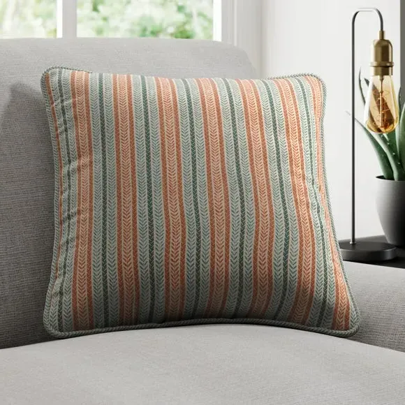 Striped Cushion Cover - Henna