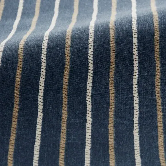Striped Cushion Cover - Indigo, Cotton