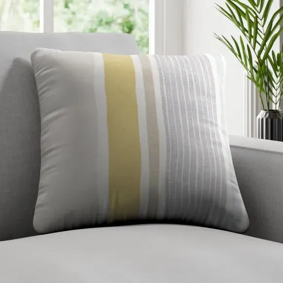 Striped Cushion Cover Made to Order - Ochre image