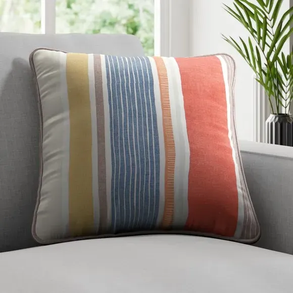 Striped Cushion Cover Made to Order - Orange