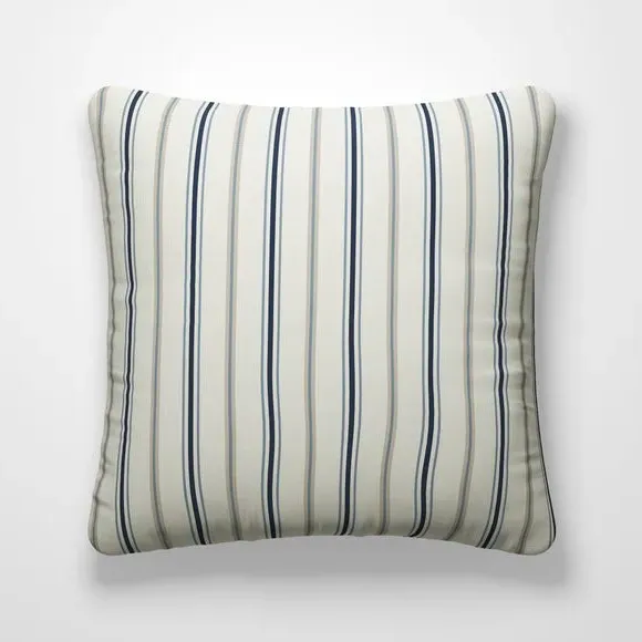 Striped Cushion Cover - Navy, Cotton