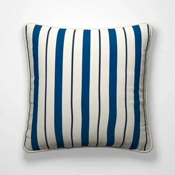 Striped Cushion Cover - Navy, Cotton