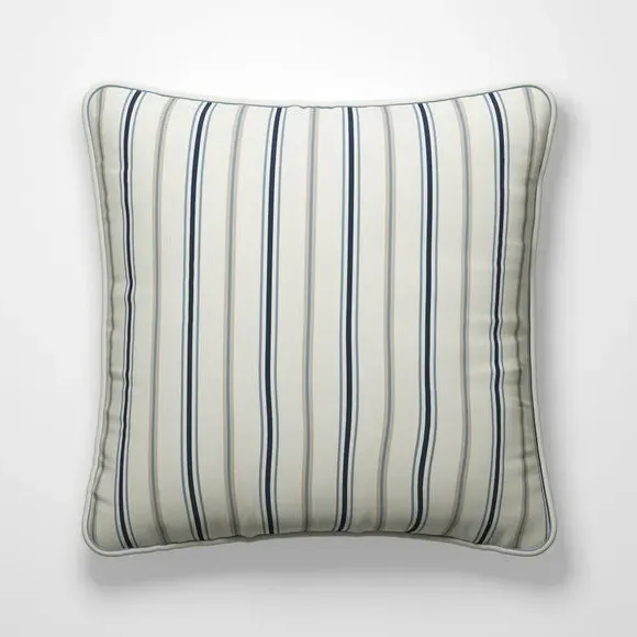 Striped Cushion Cover - Navy, Cotton