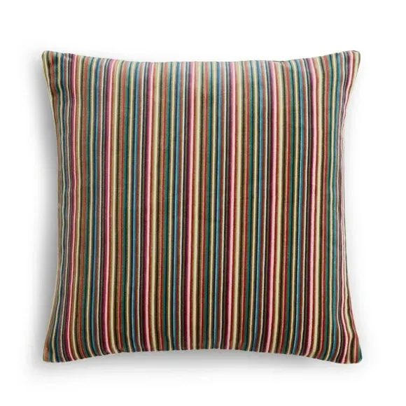 Striped Cushion Cover - Pink, Velvet