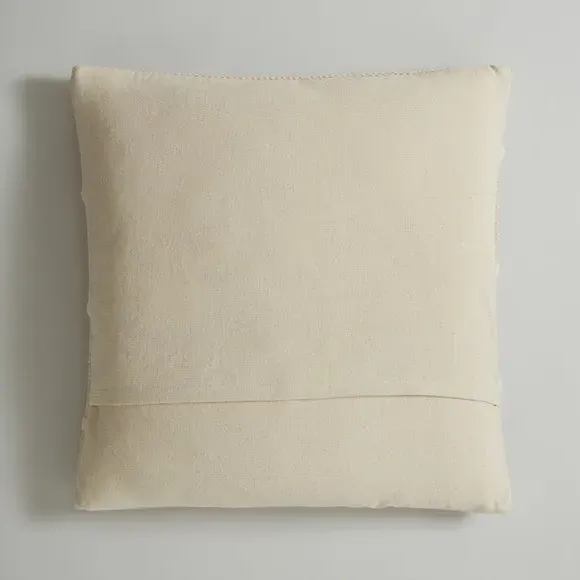 Striped Cushion with Removable Cover - Natural