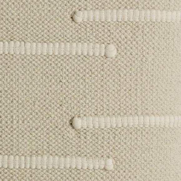 Striped Cushion with Removable Cover - Natural
