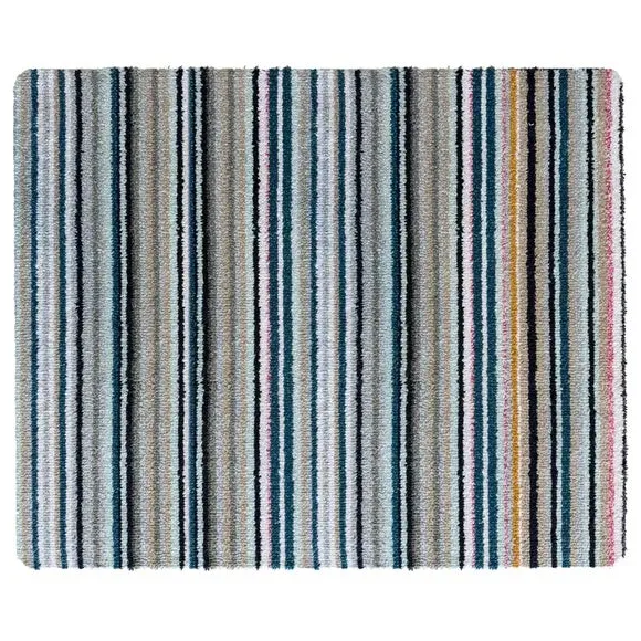 Striped Doormat Machine Washable - Blue, Cotton