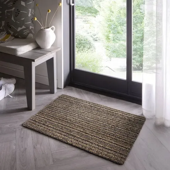 Striped Doormat Washable - Natural, Cotton