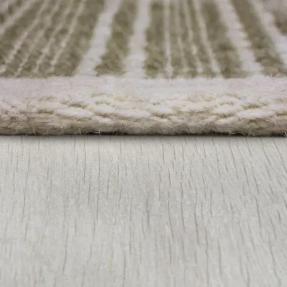 Striped Flatweave Rug - Natural, Wool