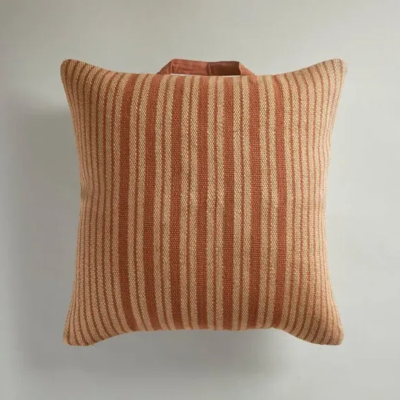 Striped Floor Cushion - Butterscotch, Jute