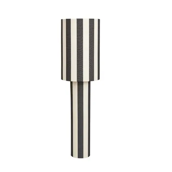 Striped Floor Lamp - Black, Polyester