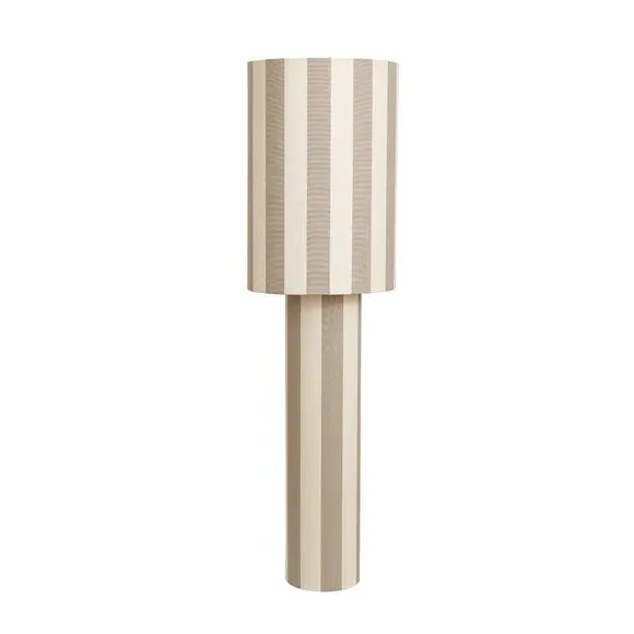 Striped Floor Lamp - Natural, Polyester
