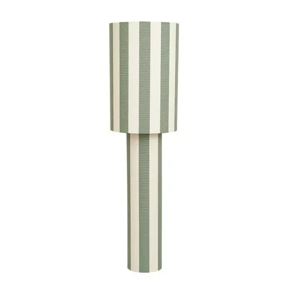 Striped Floor Lamp - Olive, Polyester