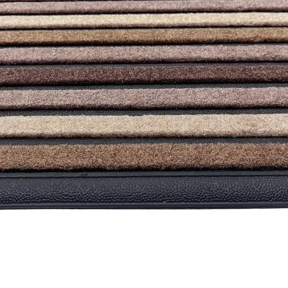 Striped Outdoor Doormat - Brown, Nylon