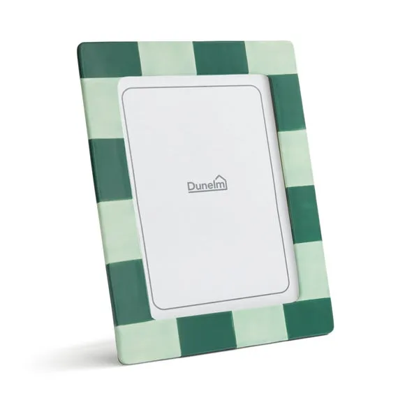 Striped Photo Frame - Green, Ceramic