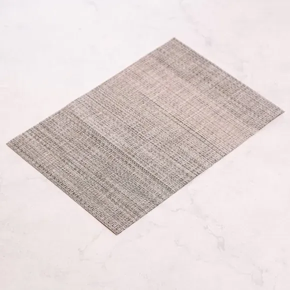 Striped Placemat - Grey, Vinyl image