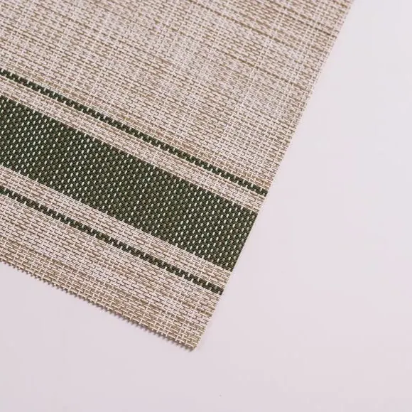 Striped Placemat - Sage, Vinyl
