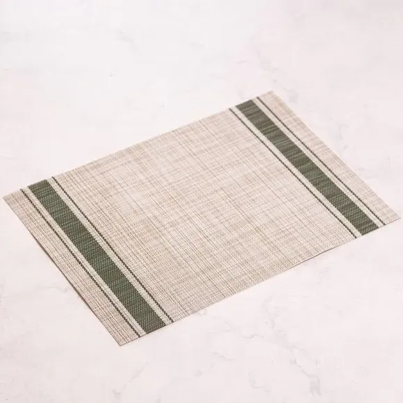 Striped Placemat - Sage, Vinyl