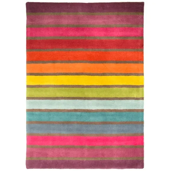 Striped Rug - Multicoloured, Wool