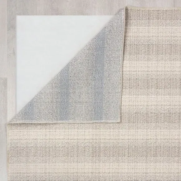 Striped Runner Rug Machine Washable - Natural