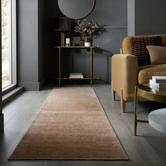 Striped Runner Rug Machine Washable - Natural