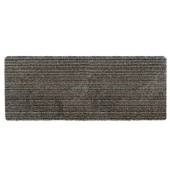 Striped Runner Rug Washable - Grey, Cotton