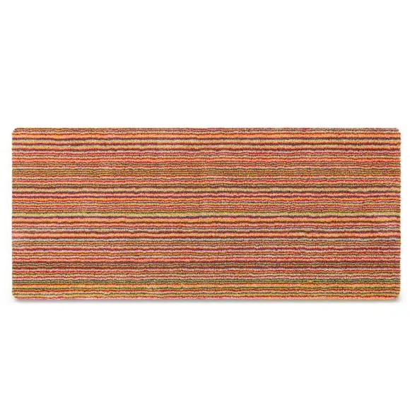 Striped Runner Rug Washable - Multicoloured, Cotton