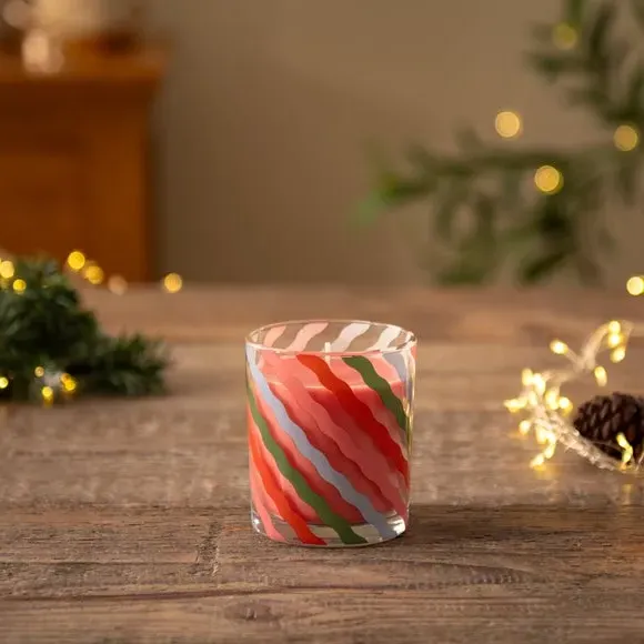Striped Scented Candle - Multicolor, Glass