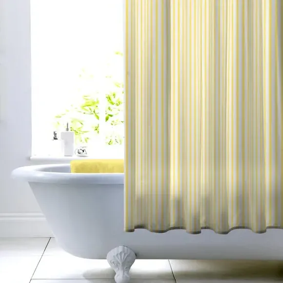 Striped Shower Curtain - Yellow, Polyester
