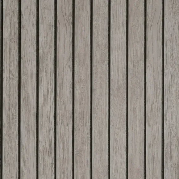 Striped Slat Panel Wallpaper - Grey