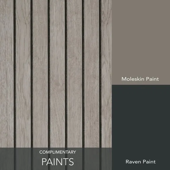 Striped Slat Panel Wallpaper - Grey
