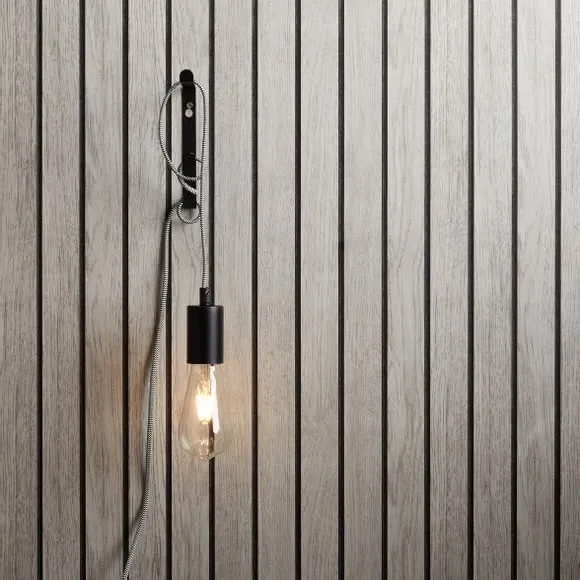 Striped Slat Panel Wallpaper - Grey