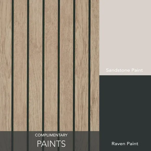 Striped Slat Panel Wallpaper - Natural