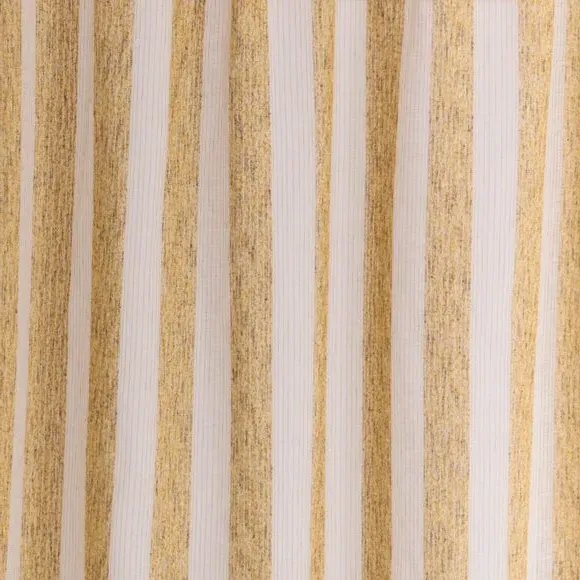 Striped Slot Top Voile Panel - Ochre, Polyester