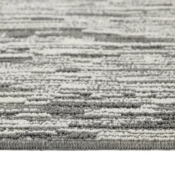Striped Stair Runner with Anti-Slip - Grey