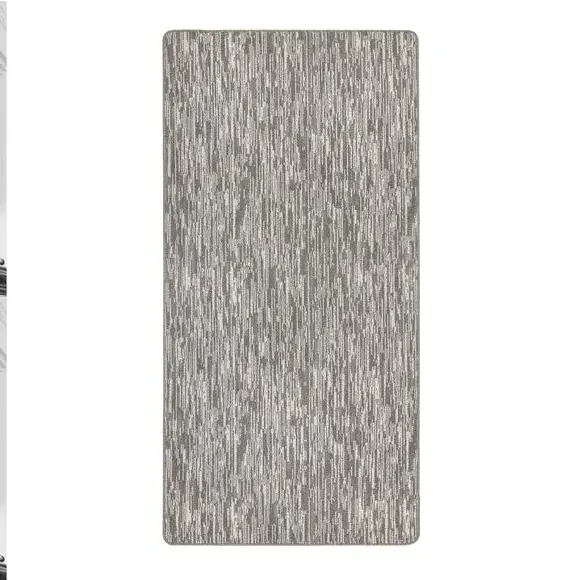 Striped Stair Runner with Anti-Slip - Grey